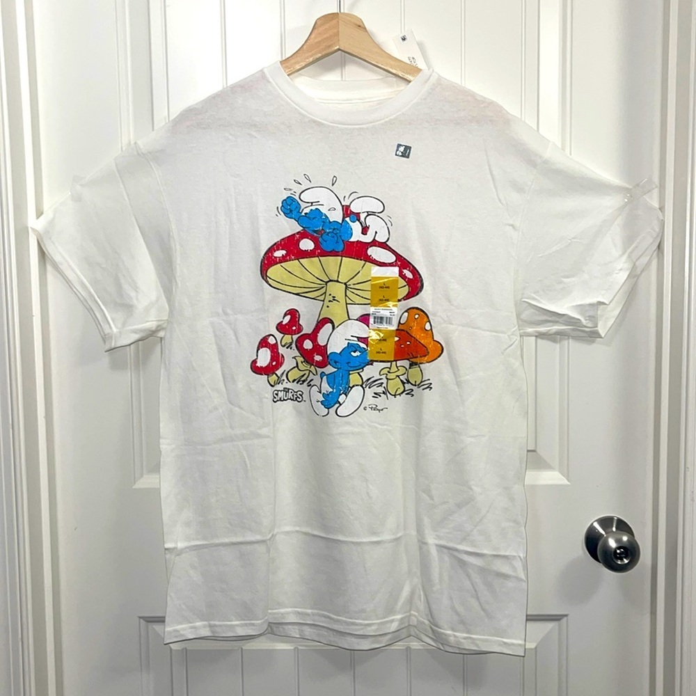 Smurfs Men's Graphic Tee, Sizes -Large